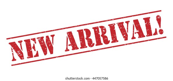 new arrival! vector stamp on white background