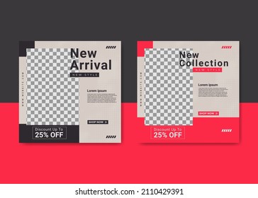 new arrival web banner for social media template