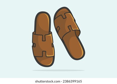 New Arrival Women Evening Event Slipper vector illustration. Beauty fashion objects icon concept. Fashion slipper shoe models in modern style vector design.