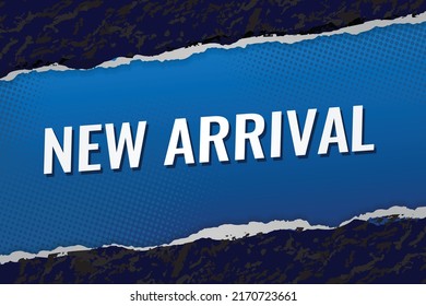 Nueva ilustración del vector de la palabra de llegada estilo 3d azul para la página de inicio de los medios sociales, plantilla, ui, web, aplicación móvil, afiche, banner, volante, fondo, tarjeta de regalo, cupón, etiqueta, papel tapiz