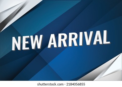 Nueva ilustración del vector de la palabra de llegada estilo 3d azul para la página de inicio de los medios sociales, plantilla, ui, web, aplicación móvil, afiche, banner, volante, fondo, tarjeta de regalo, cupón, etiqueta, papel tapiz