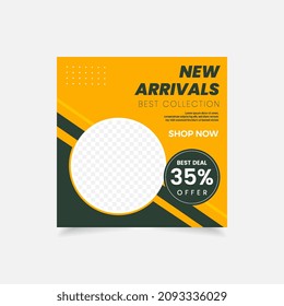 new arrivals 35 percent offer discount sale promotion social media post