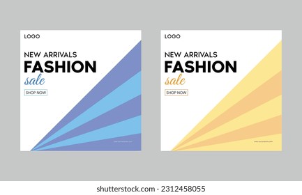 new arrivals fashion sale banner template, fashion sale offer template vector