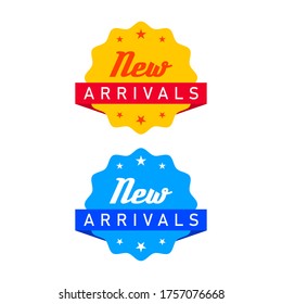 New Arrivals Shopping Offers Label Design Vector