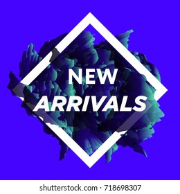 New arrivals and special offer concept for internet stores promo. New arrivals and discounts web banners. Material design trendy colors. 