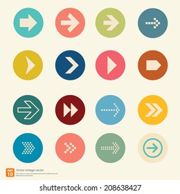 New Arrow icon vector vintage color style