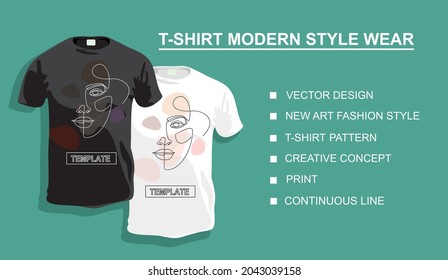 New art fashion style print, creative concept, t-shirt pattern Woman face in glasses in a minimalistic version continuous line drawing. Your photo.