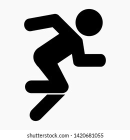 New athlete icon vector isolated minimal single flat linear icon for application and info-graphic. Commercial line vector icon for websites and mobile minimalistic flat design.