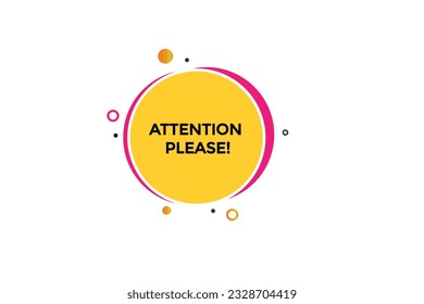 new attention please, level, sign, speech, bubble  banner,
