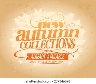 New autumn collections already available design, retro style. Eps10