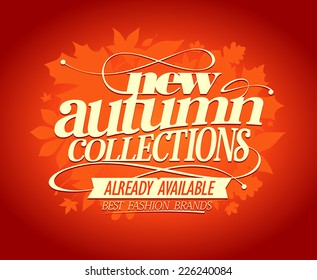 New autumn collections, best fashion brands vector design