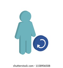 new awesome creative colorful technology. vector illustration isometric user interface male Reload icon design.