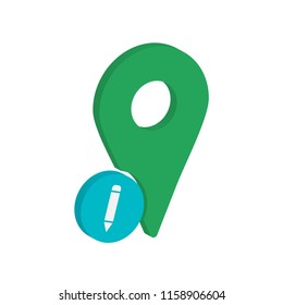 new awesome creative colorful technology vector illustration isometric user interface Location pin update icon design