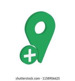 new awesome creative colorful technology vector illustration isometric user interface Location pin add icon design