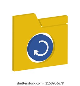 new awesome creative colorful technology. vector illustration isometric user interface. Folder Reload icon design