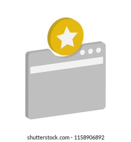 new awesome creative colorful technology. vector illustration isometric user interface. Browser favorite icon design.