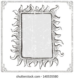 new awesome fingers drawn cartoon frame vector design handy for any project where a feeling of human feeling is required white star black edge elderly ornate vortex mature refined drawing perfection s