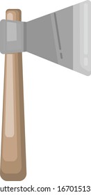 Novo machado, ilustração, vetor sobre fundo branco.