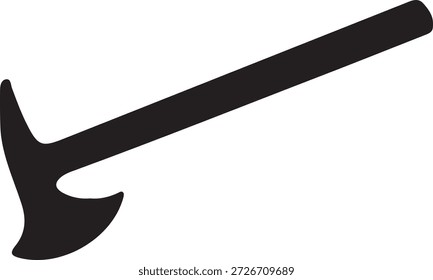 New axe silhouette white background.
