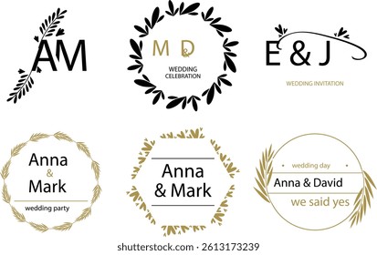 New A-Z words minimalist logo designs for eps files 