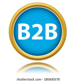 New B2B icon on a white background. Vector illustration
