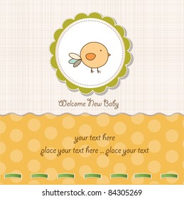 new baby announcement card with chicken