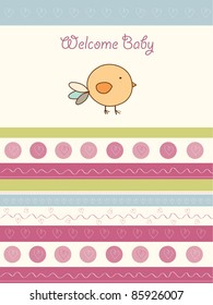 new baby announcement card with chicken