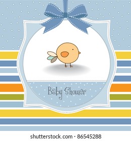 new baby announcement card with chicken