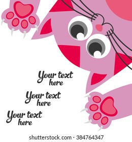 new baby announcement card.Vector Illustration