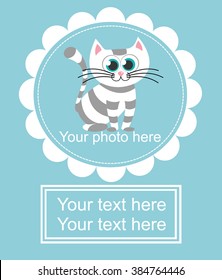 new baby announcement card.Vector Illustration