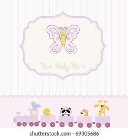 new baby born announcement card