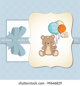 new baby  boy announcement card
