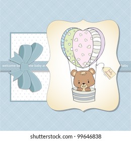new baby  boy announcement card