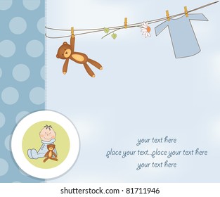 new baby boy shower card