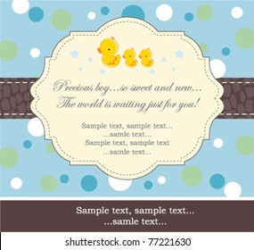 New baby boy shower invitation