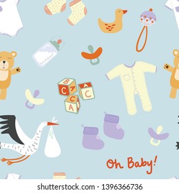 New Baby Gender Neutral Icons Pattern