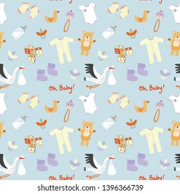 New Baby Gender Neutral Icons Pattern