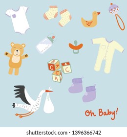 New Baby Gender Neutral Icons Pattern