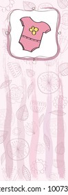 new baby girl announcement card