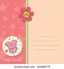 new baby girl announcement card