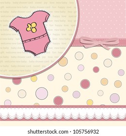 new baby girl announcement card