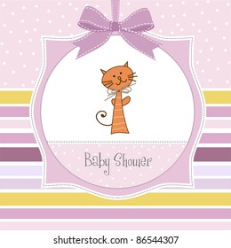 new baby girl announcement card