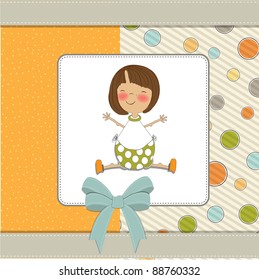 new baby girl announcement card