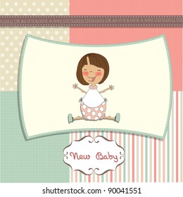 new baby girl announcement card
