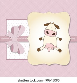 new baby girl announcement card