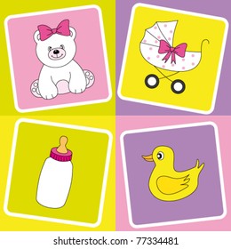 new baby girl shower invitation