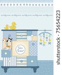 new baby greeting card with nice little closed