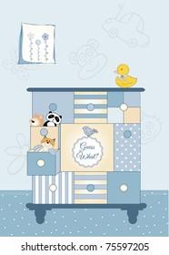 new baby greeting card with nice closed