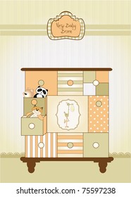 new baby greeting card with nice closed