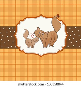 new baby kitten with his mother
